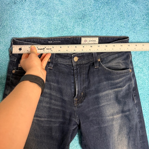 AG Adriano Goldschmied Men's Jeans Size 38 Blue Straight Fit Casual Fits 36x24 - Picture 3 of 14